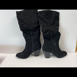 Women’s black micro boots